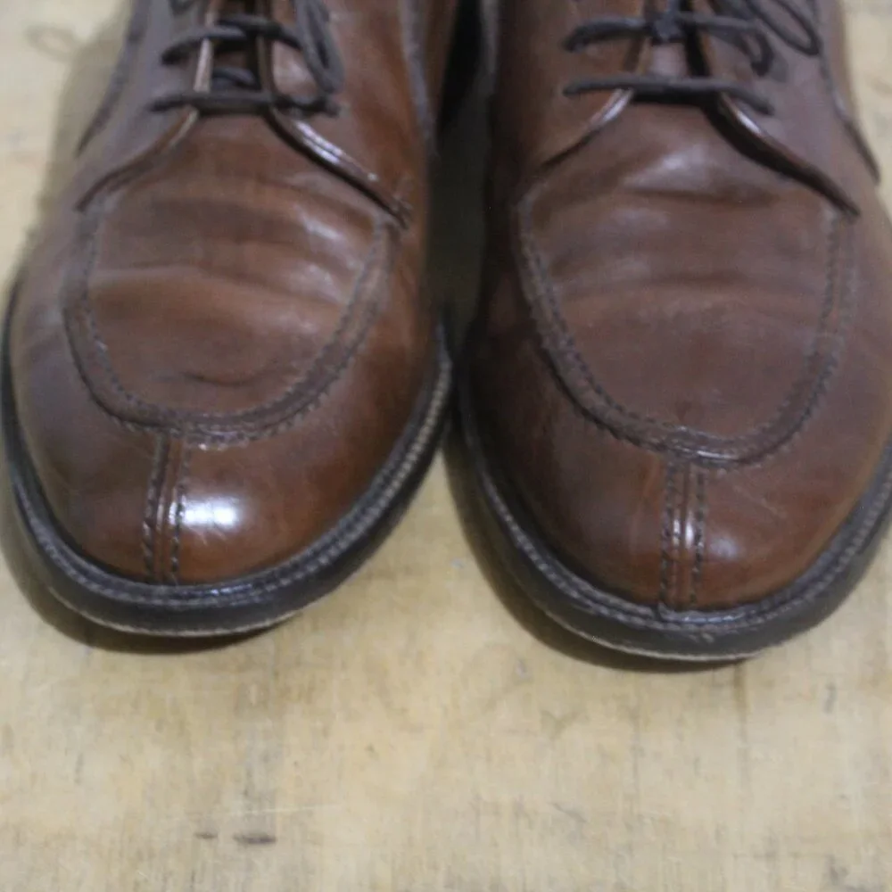 Vito Rufolo Cognac Brown Oxfords Leather Loafers Shoes Made in Italy Men’s
